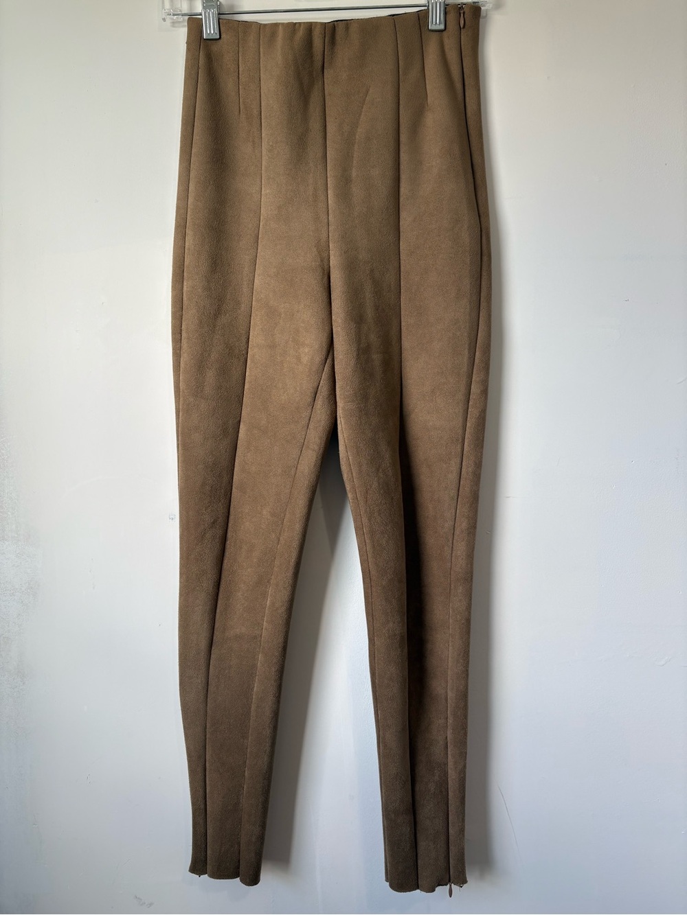 Zara Women's Tan Ponte Tapered Dress Pants